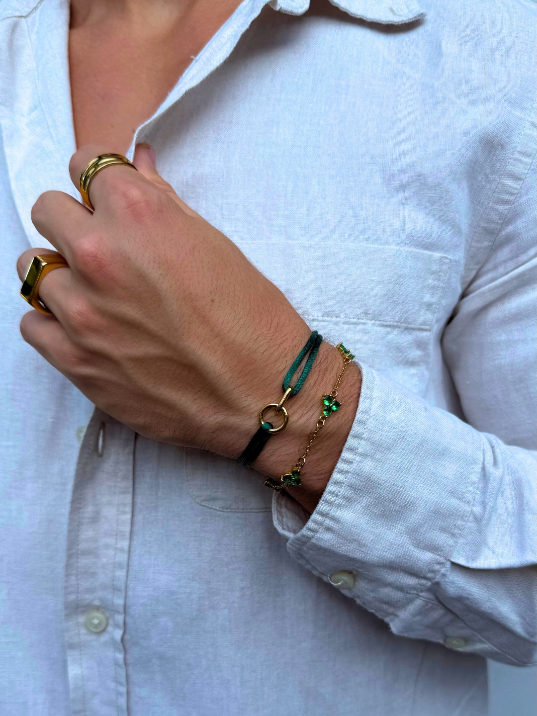 GREEN UNITY BRACELET | 18K Gold