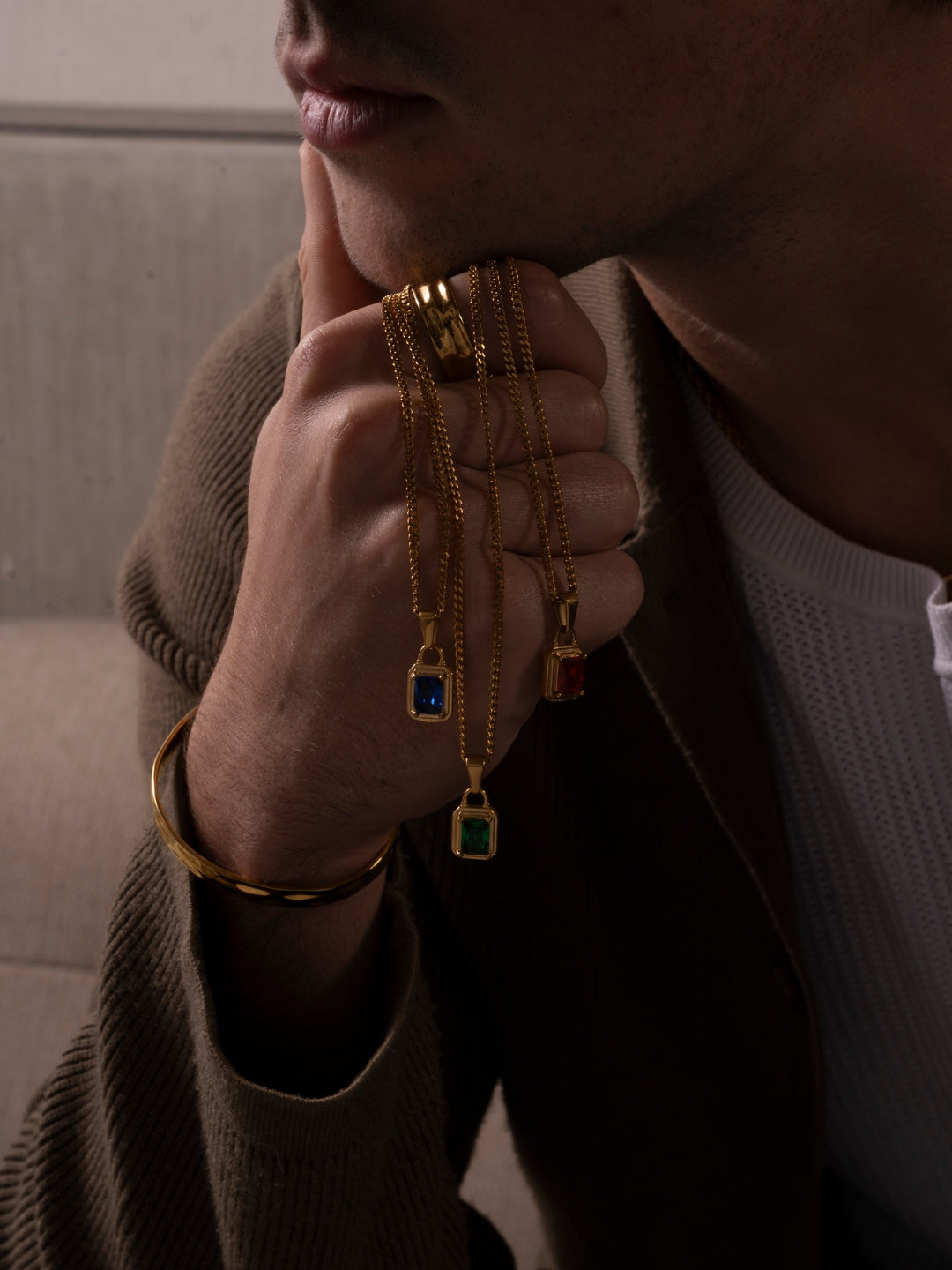 RED GEMSTONE CHAIN | 18K Gold