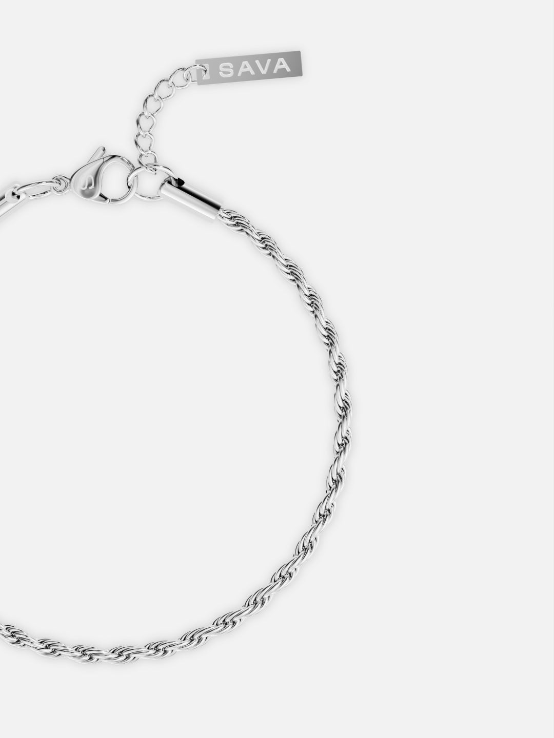 ROPE BRACELET 3MM  |  Silver