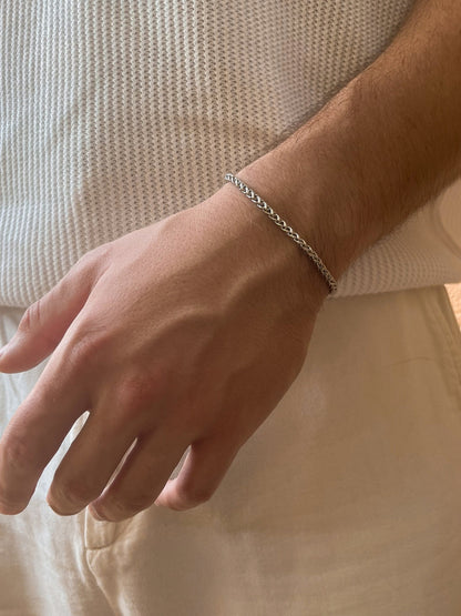 WHEAT BRACELET 3MM | Silver