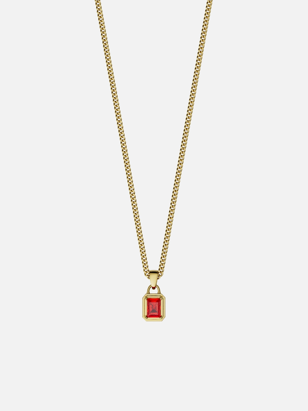 RED GEMSTONE CHAIN | 18K Gold