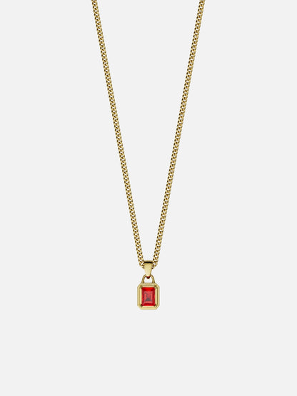 RED GEMSTONE CHAIN | 18K Gold