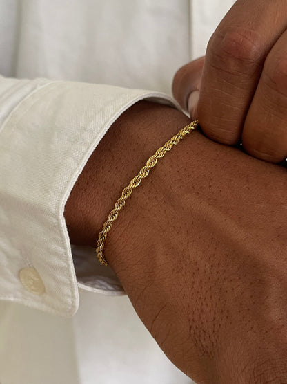 ROPE BRACELET 3MM | 18K Gold