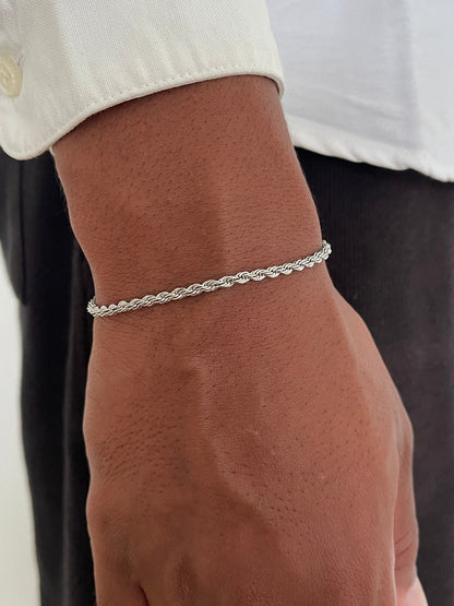 ROPE BRACELET 3MM  |  Silver