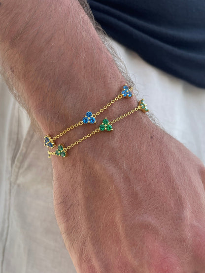 GREEN CLOVER BRACELET | 18K Gold