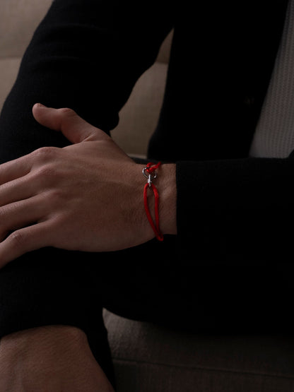 RED UNITY BRACELET | Silver