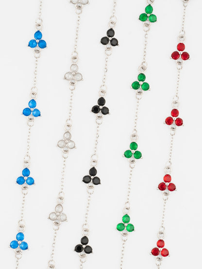 RED CLOVER BRACELET | Silver